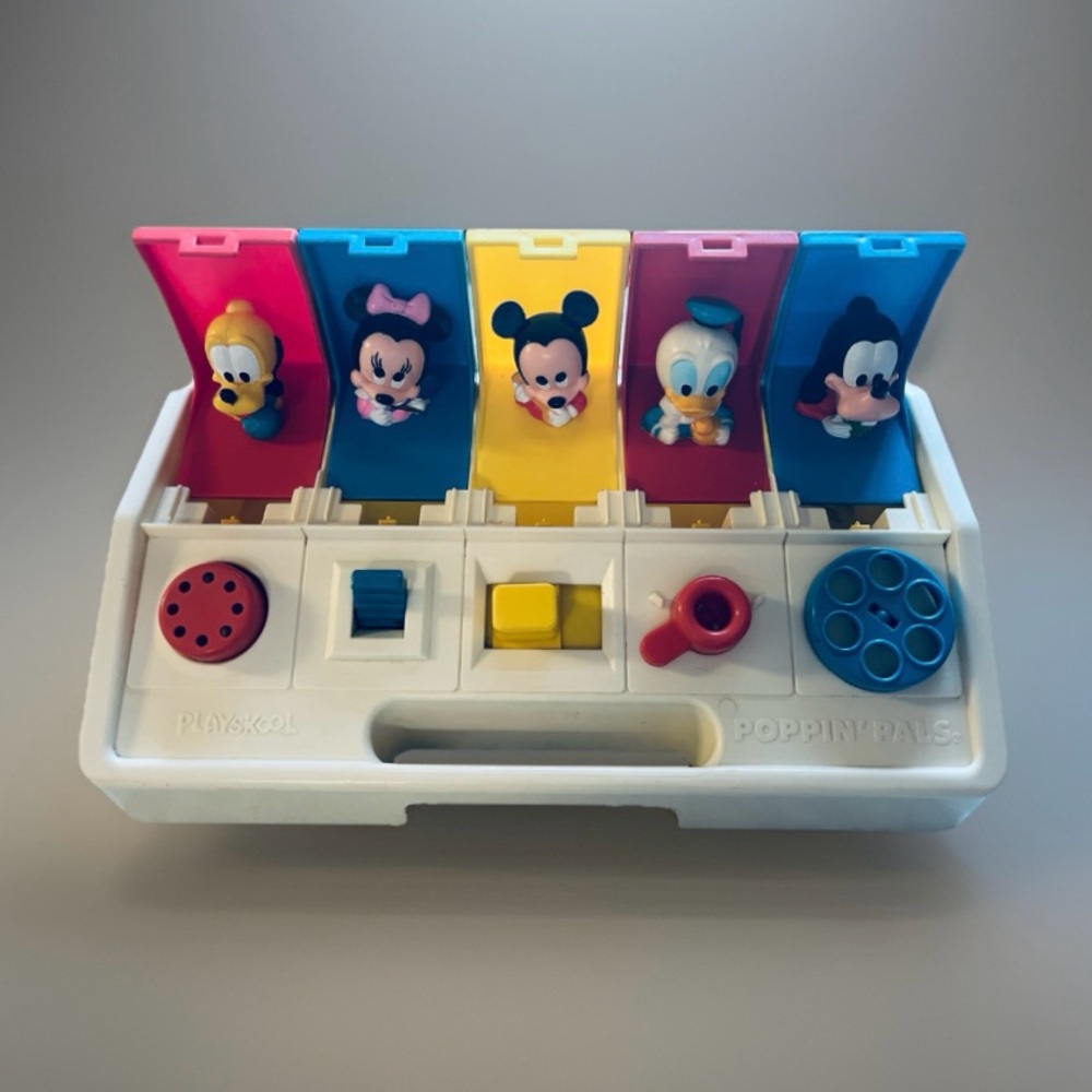 Vintage 1980 Playskool Disney Poppin' Pals Pop Up Toy Mickey Characters